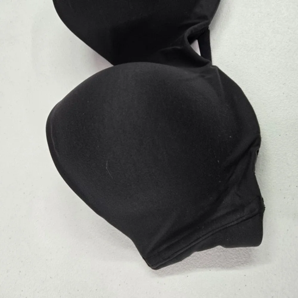 Lilyette Women Bra 38D‎ Black Multiway Lightly Lined Underwire NO STRAPS